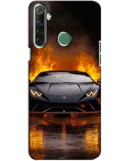 Чохол для Realme 6i з картинкою «Lamborghini у вогні»