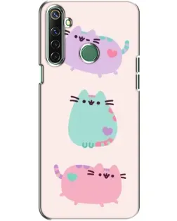 Чехол для Realme 6i с картинкой «Pusheen трио»