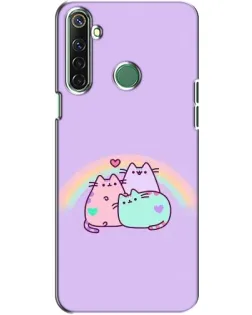 Чехол для Realme 6i с картинкой «Радужные Пушины»