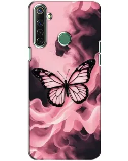 Чехол для Realme 6i с картинкой «Бабочка в дыму»