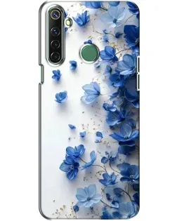 Чехол для Realme 6i с картинкой «Голубой цветочный каскад»