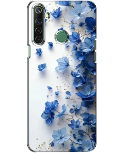 Чехол для Realme 6i с картинкой «Голубой цветочный каскад»