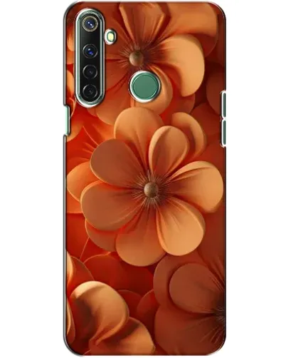 Чехол для Realme 6i с картинкой «Оранжевый макро цветок»