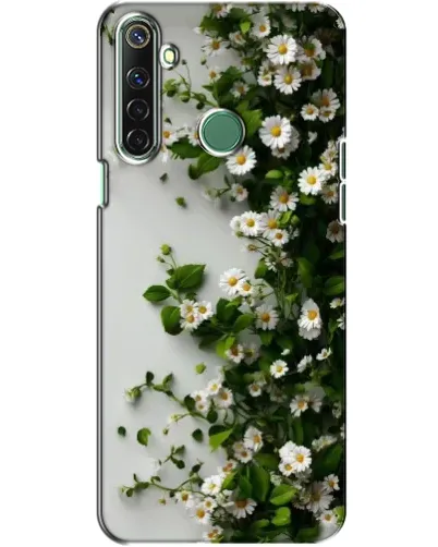 Чехол для Realme 6i с картинкой «Ветка мелких белых цветов»