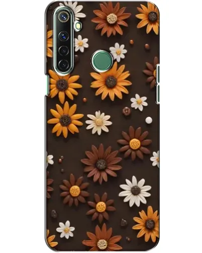 Чехол для Realme 6i с картинкой «Узор из маленьких подсолнухов»