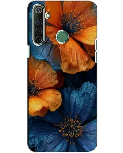 Чехол для Realme 6i с картинкой «Яркая сине-оранжевая флора» Чехол для Realme 6i с картинкой «Яркая сине-оранжевая флора»