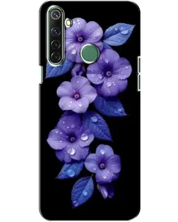 Чехол для Realme 6i с картинкой «Фиолетовые цветы с росою» Чехол для Realme 6i с картинкой «Фиолетовые цветы с росою»