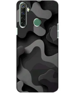 Чехол для Realme 6i с картинкой «Темный абстрактный камуфляж»