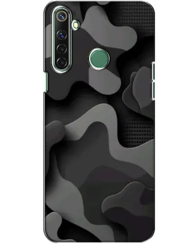Чехол для Realme 6i с картинкой «Темный абстрактный камуфляж»