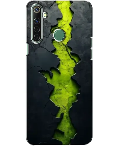 Чехол для Realme 6i с картинкой «Салатовый разлом скалы»