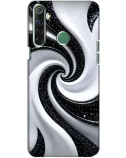 Чехол для Realme 6i с картинкой «Черно-белая спираль»