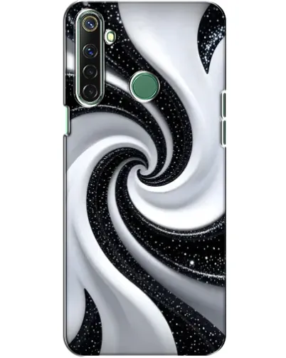 Чехол для Realme 6i с картинкой «Черно-белая спираль»