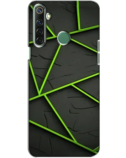 Чехол для Realme 6i с картинкой «Зеленые геометрические линии»