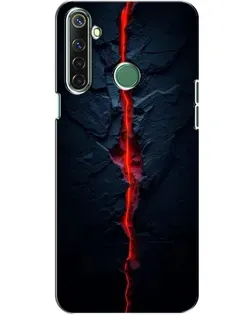 Чехол для Realme 6i с картинкой «Kрасная лавовая трещина»