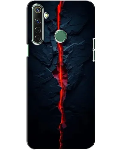 Чехол для Realme 6i с картинкой «Kрасная лавовая трещина»