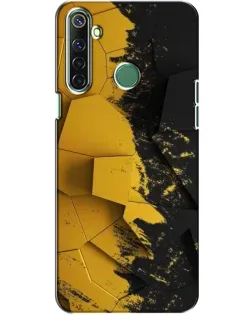 Чехол для Realme 6i с картинкой «Золотые осколки геометрии»