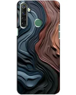 Чехол для Realme 6i с картинкой «Цветные волны каньона»