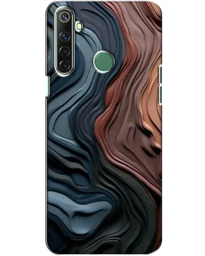 Чехол для Realme 6i с картинкой «Цветные волны каньона»