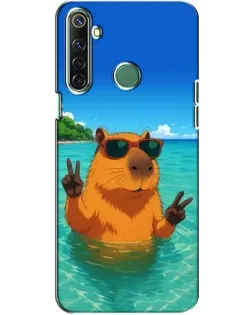 Чехол для Realme 6i с картинкой «Морская капибара»