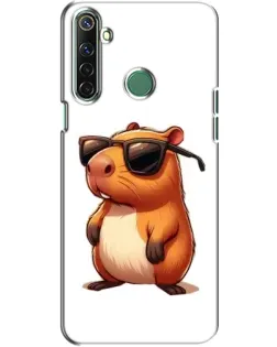 Чехол для Realme 6i с картинкой «Капибара в очках»