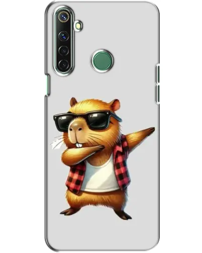 Чехол для Realme 6i с картинкой «Капибара рэпер даб»