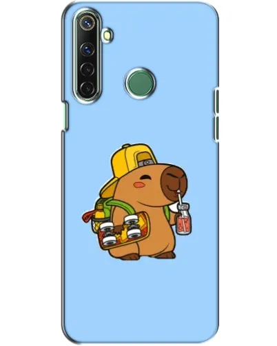 Чехол для Realme 6i с картинкой «Капибара на скейте»