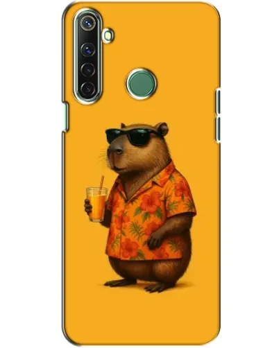 Чехол для Realme 6i с картинкой «Капибара на отдыхе»