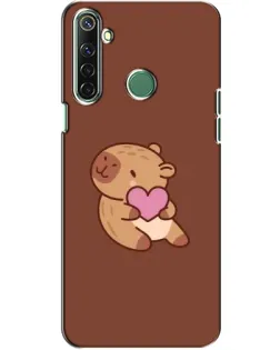 Чехол для Realme 6i с картинкой «Капибара с сердцем»