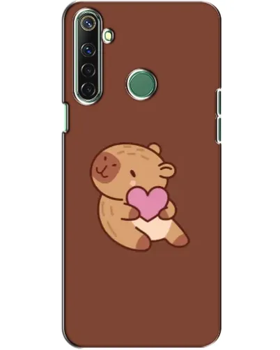Чехол для Realme 6i с картинкой «Капибара с сердцем»