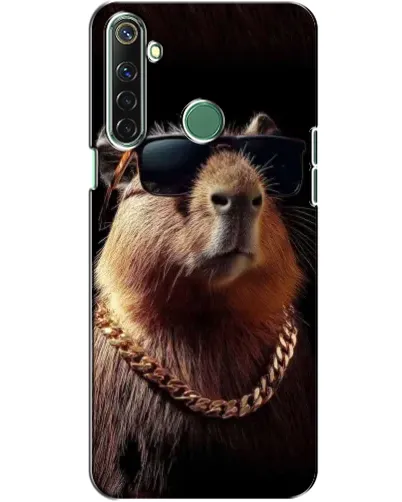 Чехол для Realme 6i с картинкой «Капибара золотая цепь»