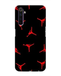 Чехол для Realme 6 Pro с картинкой «Jordan Red Pattern»
