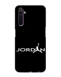 Чехол для Realme 6 Pro с картинкой «Jordan White Logo»