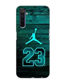 Чехол для Realme 6 Pro с картинкой «Jordan Cyan 23»