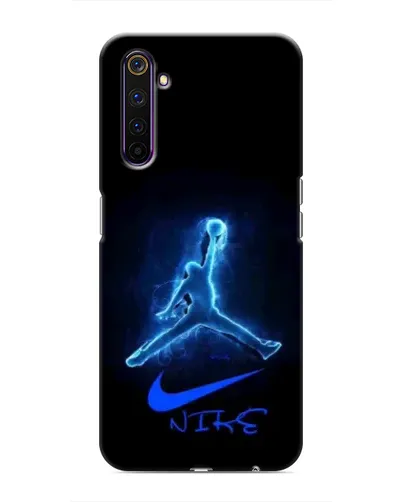 Чехол для Realme 6 Pro с картинкой «Jordan Neon Blue»