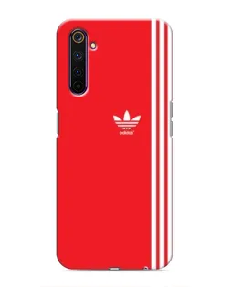 Чехол для Realme 6 Pro с картинкой «Красный минимализм Adidas»