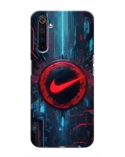 Чехол для Realme 6 Pro с картинкой «Техногенный стиль Nike»
