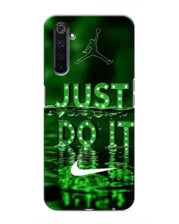 Чехол для Realme 6 Pro с картинкой «Зеленый неоновый Nike»