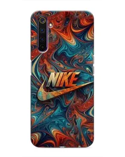 Чехол для Realme 6 Pro с картинкой «Nike в абстракции»