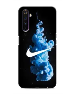 Чехол для Realme 6 Pro с картинкой «Nike и синий дым»