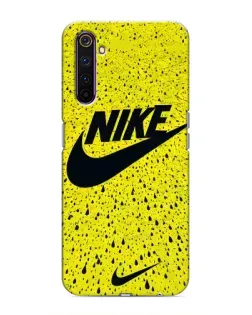 Чехол для Realme 6 Pro с картинкой «Желтый текстурный Nike»