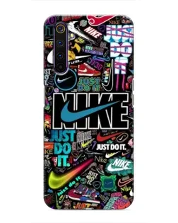 Чохол для Realme 6 Pro з картинкою «Яскравий колаж Nike»