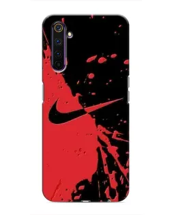 Чохол для Realme 6 Pro з картинкою «Червоні бризки Nike»