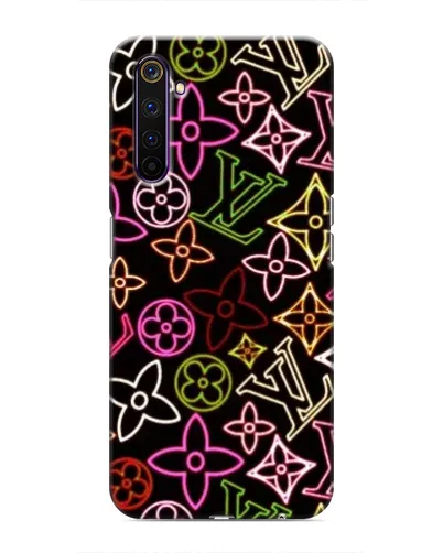 Чехол для Realme 6 Pro с картинкой «Неоновый микс Nike»