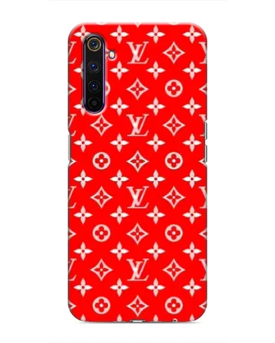 Чехол для Realme 6 Pro с картинкой «Яркий паттерн LV»