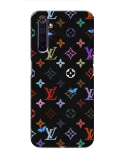 Чехол для Realme 6 Pro с картинкой «Цветная монограмма LV»