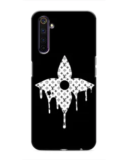 Чехол для Realme 6 Pro с картинкой «Цветочная монограмма»