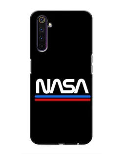Чехол для Realme 6 Pro с картинкой «NASA — классика Red Blue»
