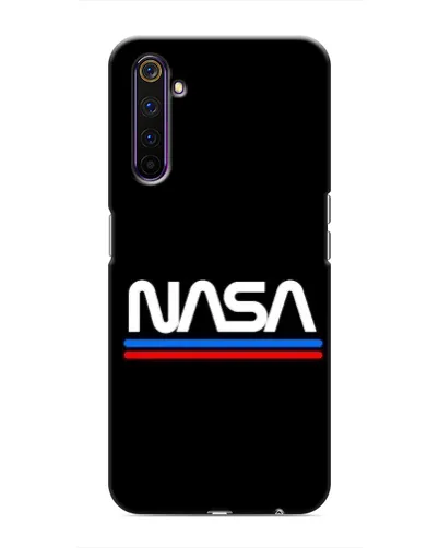 Чехол для Realme 6 Pro с картинкой «NASA — классика Red Blue»