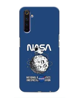 Чехол для Realme 6 Pro с картинкой «NASA — лунная миссия»