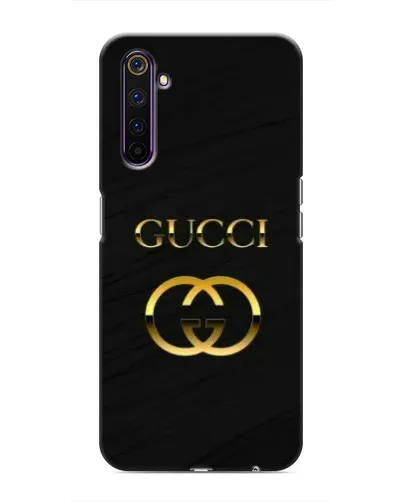 Чехол для Realme 6 Pro с картинкой «Золотой логотип Gucci»